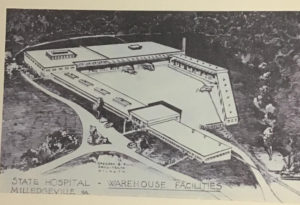 Drawing of Lawrence Building at Central State Hospital
