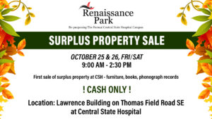 Fall image advertising the Renaissance Park - Surplus Property Sale at Renaissance Park at the Former Central State Hospital Campus